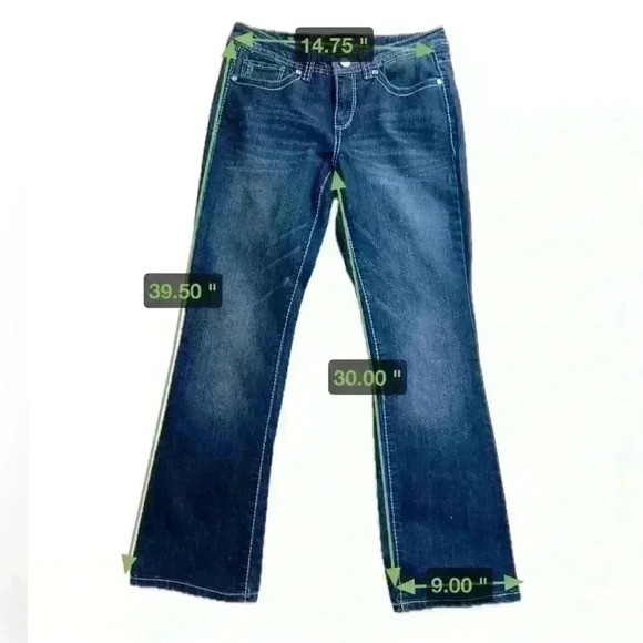 Nine West Jeans, Embroidered Back Pockets & Rhinestones. Size 28/6 - Picture 7 of 7